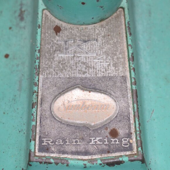 Vtg Sunbeam Rain King K4 Green Metal Rotating Lawn Garden Sprinkler K-4 Tested - Picture 7 of 14